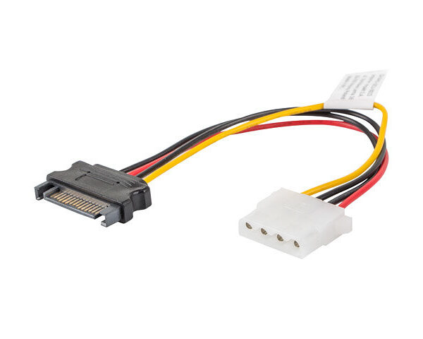 Cable alimentacion lanberg molex hembra -  sata macho 15cm