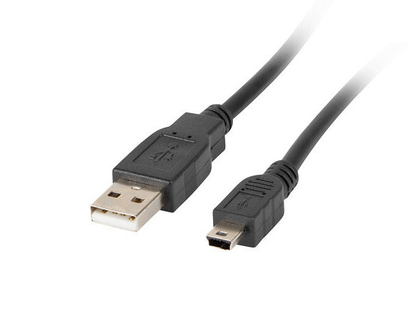 Cable usb lanberg 2.0 macho - mini usb macho ferrita 1.8m negro