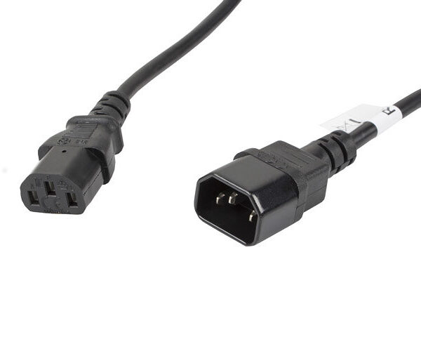Cable alargador lanberg alimentacion cpu iec320 c13 h -  iec320 c14 m vde 5m