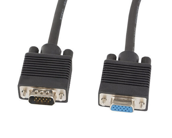 Cable lanberg vga macho hembra ferrita negro 5 m