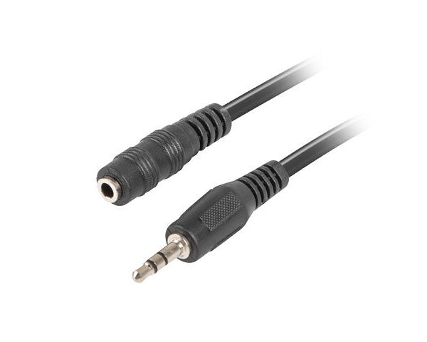 Cable lanberg estereo jack 3.5 mm macho a jack 3.5 mm hembra negro 1.5 m