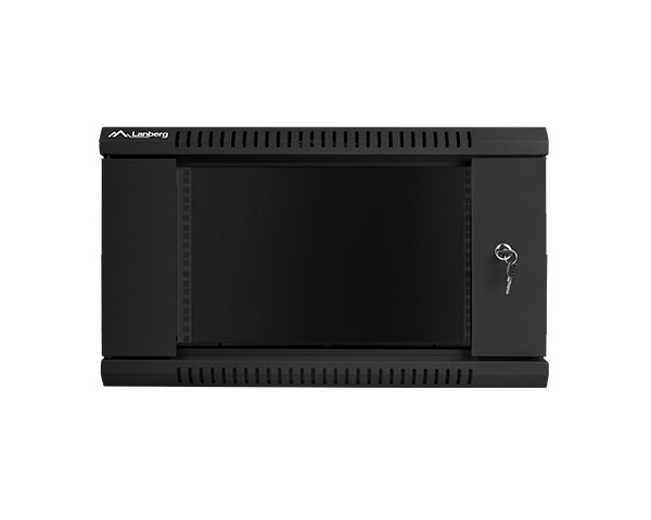 Armario rack lanberg 6u 600x450x368 auto ensamblado 19 pulgadas hasta 60 kg negro