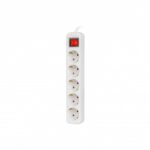 Regleta lanberg 5 tomas schuko con protecion blanca 1.5m - Imagen 2