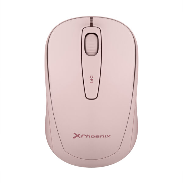 Phoenix m250 ratón inalámbrico 2.4 ghz receptor usb hasta 1600 dpi compatible con pc mac portátil color rosa