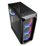 Caja ordenador gaming sharkoon tk5m atx 2 x usb 3.2 1 x usb tipo c 4 x 120mm rgb negro - Imagen 3