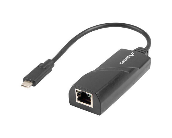 Adaptador lanberg usb tipo c 3.1 macho -  ethernet rj45 hembra -  0.15m