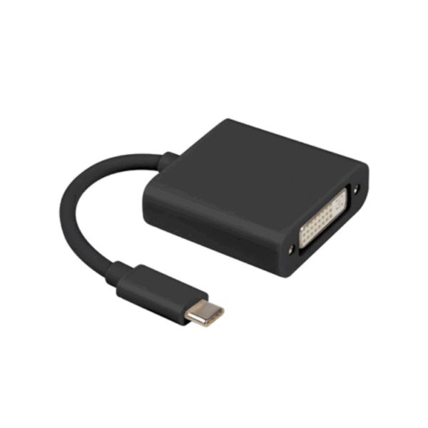 Adaptador usb lanberg usb tipo c macho 3.1 a dvi - i hembra (24+5) dual link 15cm negro