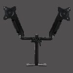Brazo articulado soporte doble monitor ajustable 27 pulgadas vesa 75 x 75 - 100 x 100