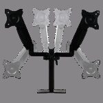 Brazo articulado soporte doble monitor ajustable 27 pulgadas vesa 75 x 75 - 100 x 100 - Imagen 4