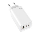 Cargador de pared leotec 65w carga rapida 2 usb tipo - c pd 1 usb - a blanco - Imagen 3