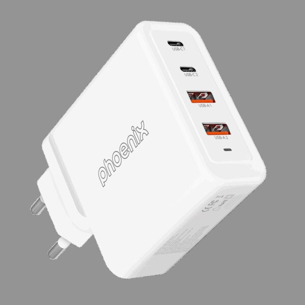 Cargador tipo c 100w gan phoenix universal para portatil tablet o smartphone carga rapida