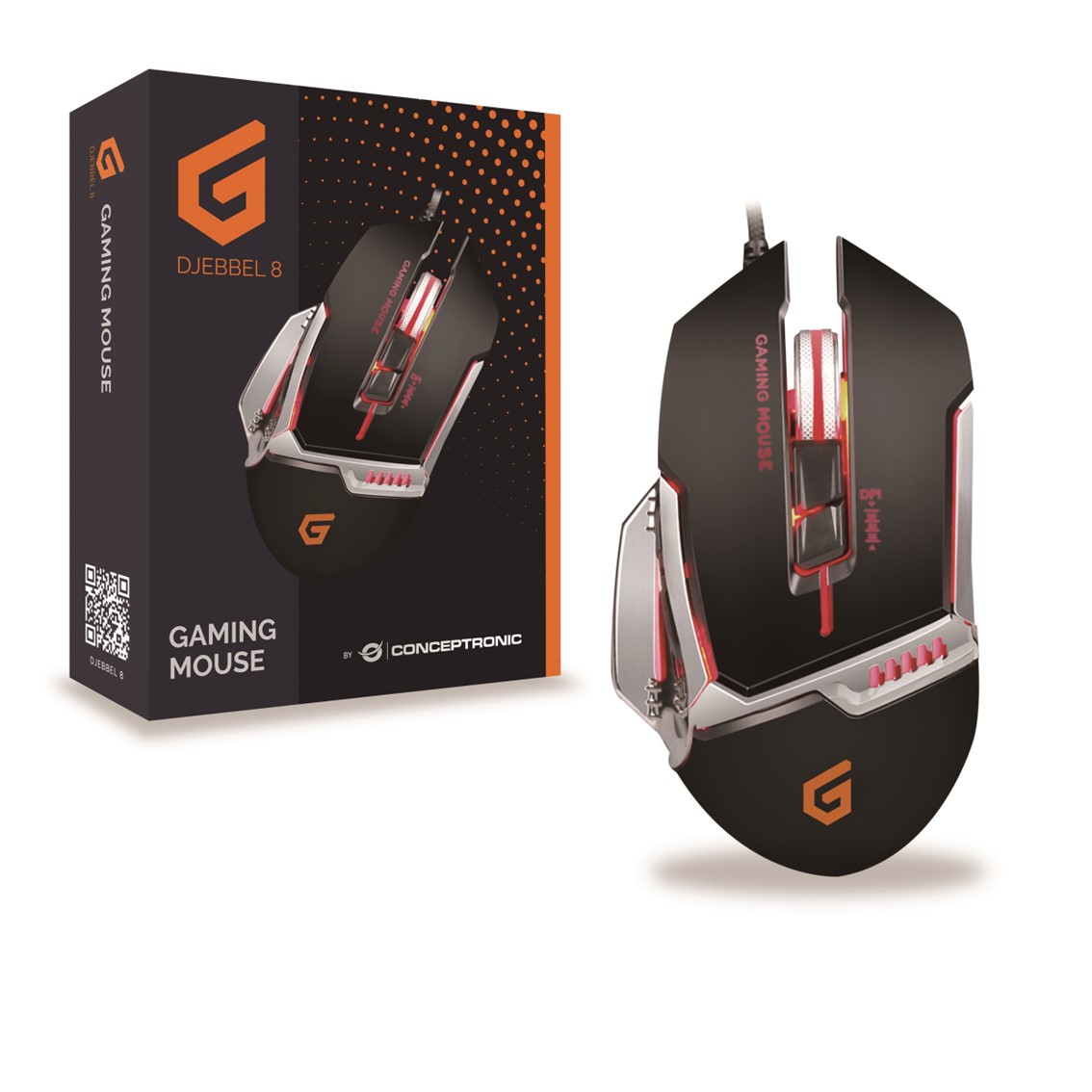 Mouse raton gaming conceptronic djebbel02b optico - usb - 4000dpi - 1 Mouse raton gaming conceptronic djebbel02b optico - usb - 4000dpi - Imagen 1