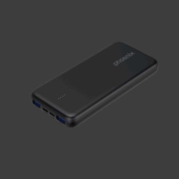Phoenix powerbank batería externa 10000mah con 2 usb carga rapida y 1 usb tipo c pd