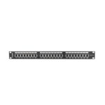 Patch panel lanberg 24 puertos 1u cat.6 sftp 19 pulgadas rack negro