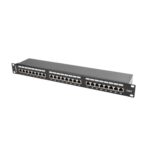Patch panel lanberg 24 puertos 1u cat.6 sftp 19 pulgadas rack negro - Imagen 2
