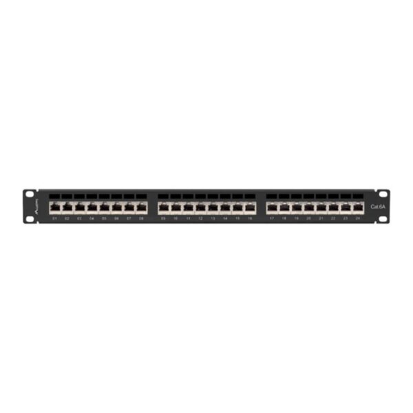 Patch panel lanberg 24 puertos 1u cat.6a ftp 19 pulgadas negro