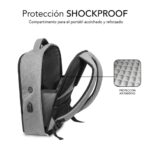 Mochila para portatil subblim secure v2 ap 16 pulgadas negro - gris - Imagen 3