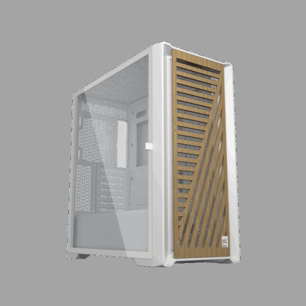 Caja ordenador phoenix gaming artisan noble blanca frontal de madera atx filtros antipolvo tipo c