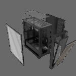 Caja ordenador phoenix gaming artisan noble negra frontal de madera atx filtros antipolvo tipo c - Imagen 9