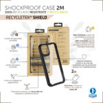 Funda muvit shockproof 2m para apple iphone 13 transparente - negra - Imagen 3