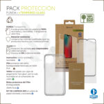 Funda muvit para iphone 13 pro + protector pantalla vidrio templado plano marco negro - Imagen 2