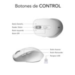 Raton inalambrico subblim curve ergo dual blanco - Imagen 2