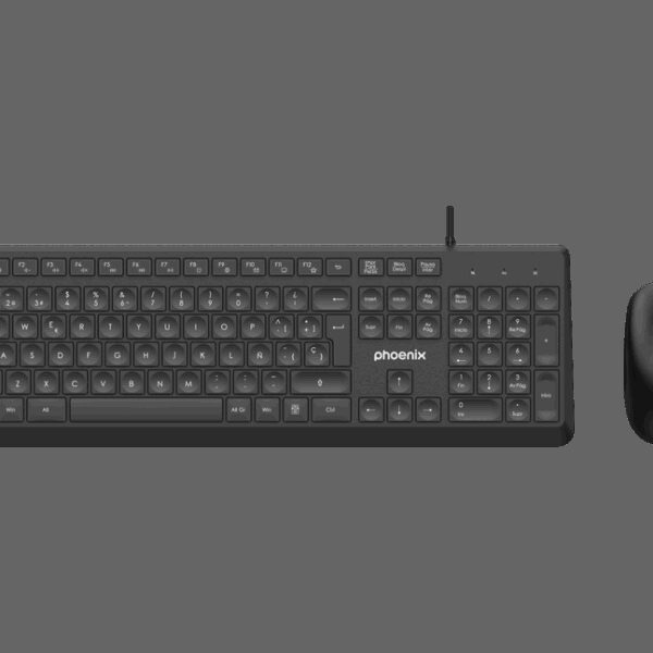 Phoenix combo teclado multimedia + ratón con cable usb 1200dpi