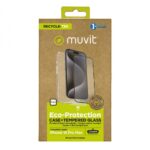 Funda muvit recycletek para apple iphone 16 pro max transparente + protector cristal templado marco negro - Imagen 2