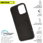 Funda muvit recycletek liquid silicone para apple iphone 16 pro max negra - Imagen 2