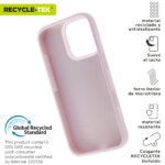 Funda muvit recycletek liquid silicone para apple iphone 16 pro rosa - Imagen 2