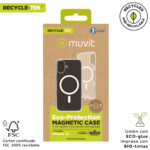 Funda muvit recycletek magsafe para apple iphone 16 transparente - Imagen 3