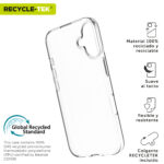 Funda muvit recycletek para apple iphone 16 plus transparente - Imagen 2
