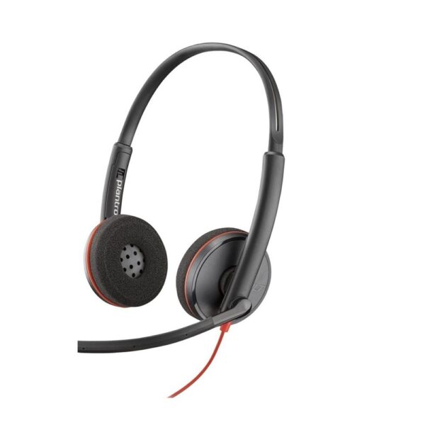 Auriculares poly blackwire 3220 estéreo usb - c + adaptador usb - c - a (bulk)