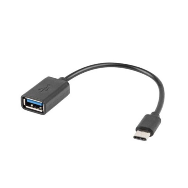 Adaptador usb tipo c a usb tipo a lanberg 15cm -  macho - hembra -  negro