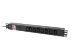 Regleta lanberg 1u 16a rack 19 pulgadas 8x socket iec c13 negro 2m - Imagen 5