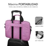 Maletin subblim air padding para portatil 15.6 pulgadas rosa - Imagen 2