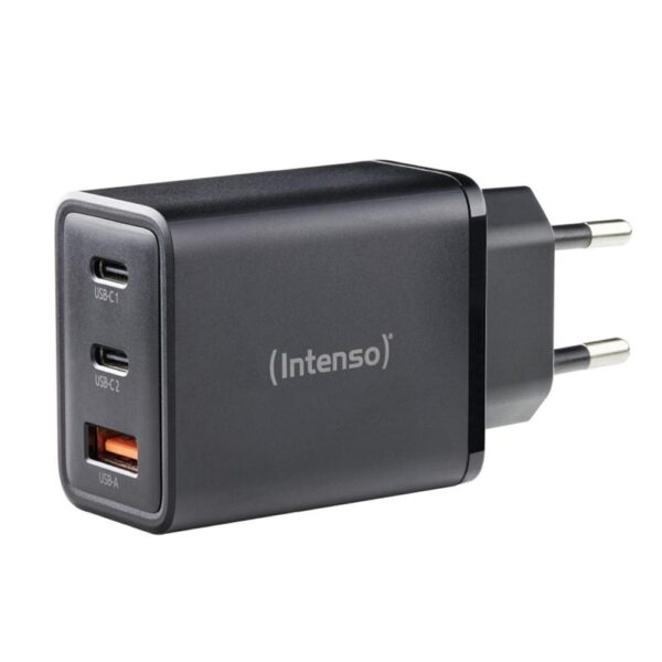 Cargador de pared intenso gan w65acc 2x usb tipo c 1x usb tipo a negro
