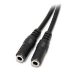 Cable jack 3.5mm startech 0.20m - macho - hembra - negro - Imagen 4