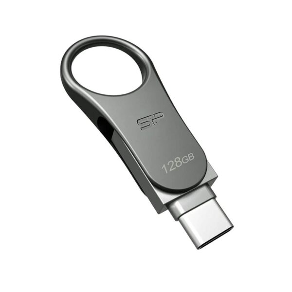 Memoria usb 3.2 - usb tipo c silicon power c80 128gb dual metalico