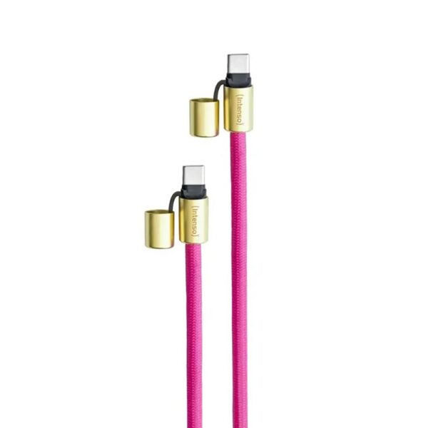 Cable usb tipo c intenso 1.65m -  macho - macho -  rosa