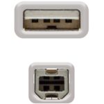 Cable impresora nanocable conversor usb - a a usb - b macho - macho beige 1.8m - Imagen 3