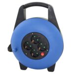 Regleta alargadera enrollacables 4 tomas -  15m -  16a -  250v -  3x1.5mm -  color azul