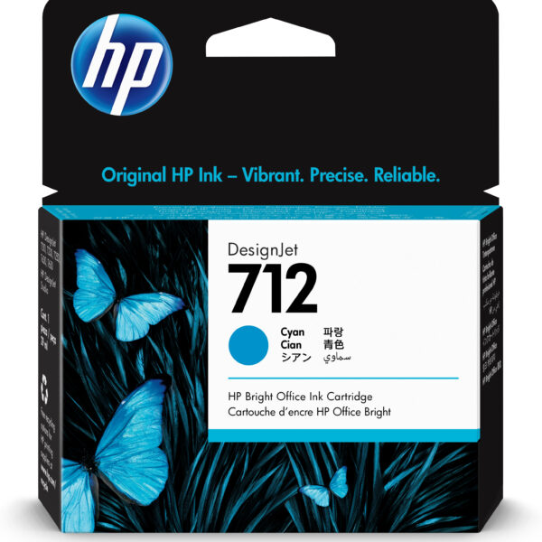 Cartucho tinta hp 712 - 3ed67a -  29 ml -  t210 -  t230 -  t250 -  t630 -  t650 -  cian