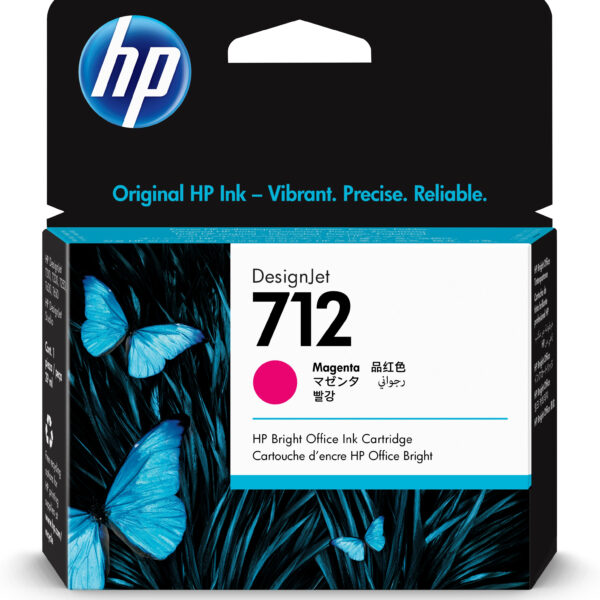 Cartucho tinta hp 712 - 3ed68a -  29 ml -  t210 -  t230 -  t250 -  t630 -  t650 -  magenta