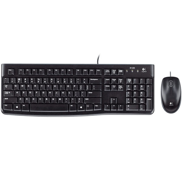 Teclado + mouse raton logitech desktop mk120 usb italiano