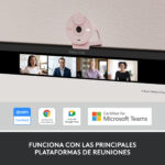 Webcam logitech brio 300 rosado full hd -  usb tipo c - Imagen 6