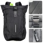 Mochila unisex ewent trendy roll para portatil 17.3 pulgadas negra