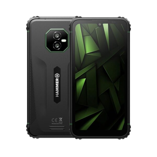 Telefono movil smartphone rugerizado hammer ranger 4g - 6gb -  128gb -  6 pulgadas -  negro - verde