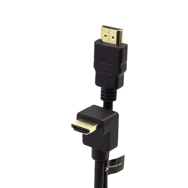 Cable hdmi a - a  90 grados awg 24 clase 2.0  de 3 m