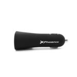 Cargador universal phoenix phcarcharger2usb+ para coche -  mechero  5v - 2 x usb 4.8a con luz led color negro acabado en silicona - Imagen 2